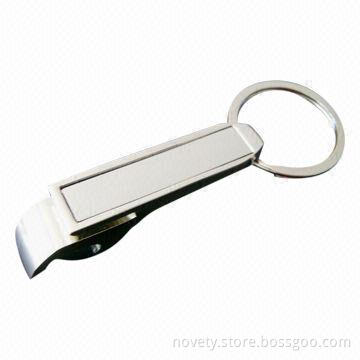 Keychain with Bottle Opener, Made of Zinc Alloy Material, OEM Orders Welcomed